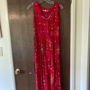 Celestial red long button dress ( 1990’s vintage)